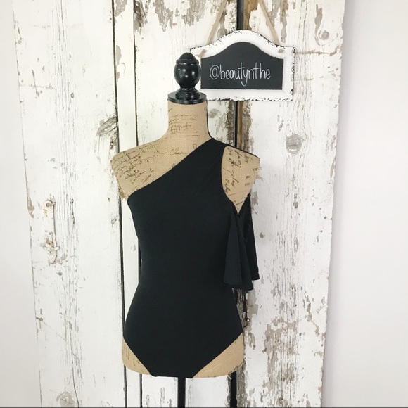 Zara Tops - Zara one shoulder flutter sleeve bodysuit
